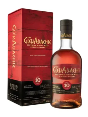 GlenAllachie 10 năm – Ruby Port Wood Finish – single Malt Scotch, Speyside, Scotland, 700ml