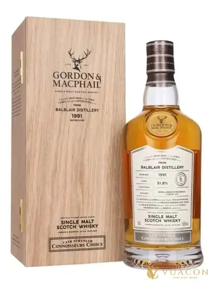 Balblair 1991 – 31 năm Gordon & MacPhail – cask Strength, Highland, Scotland, 700ml