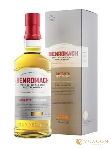Benromach 2014 Contrasts: Peat Smoke Bourbon Cask – single Malt Scotch, Speyside, Scotland, 700ml