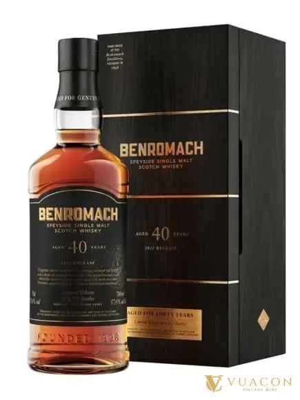Benromach 40 năm – 2022 Release – cask Strength, Speyside, Scotland, 700ml