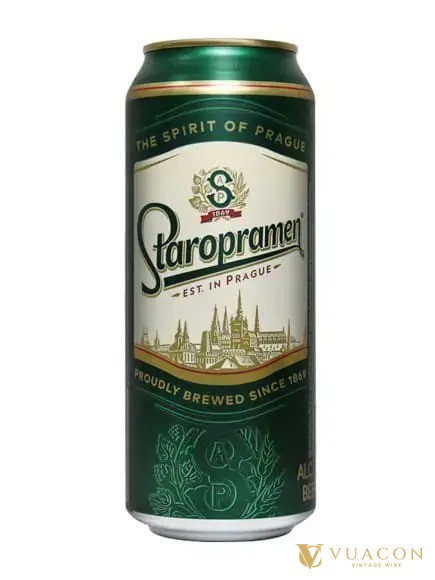 Bia Staropramen lon 500ml, lager Séc cho người thích bia Tsingtao
