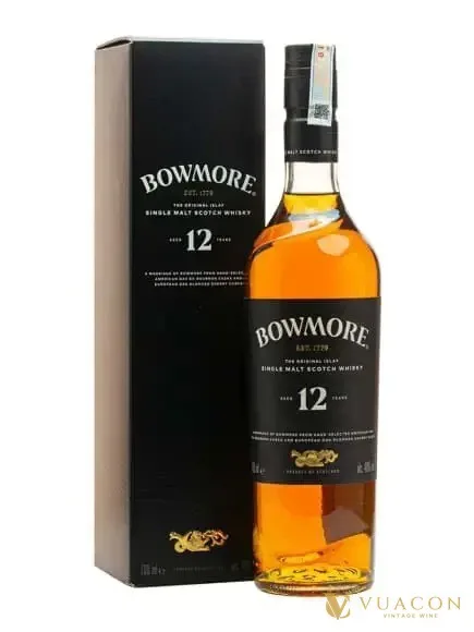 Bowmore 12 năm Islay Single Malt Scotch Whisky – Scotland, 700ml