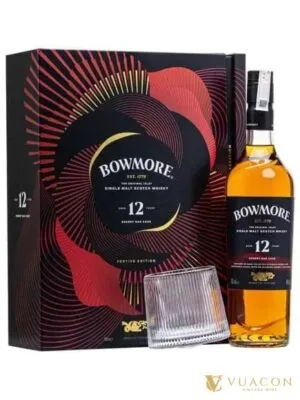 Bowmore 12 năm Sherry OaK – Hộp quà Tết 2026 – single Malt Scotch, Islay, Scotland, 700ml