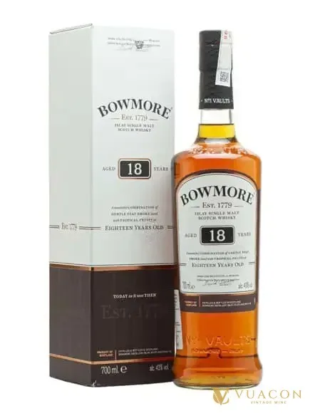 Bowmore 18 năm Islay Single Malt Scotch Whisky – Scotland, 700ml