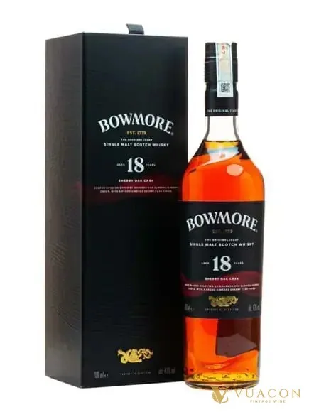 Bowmore 18 năm – Sherry OaK Islay Single Malt Scotch Whisky – Scotland, 700ml