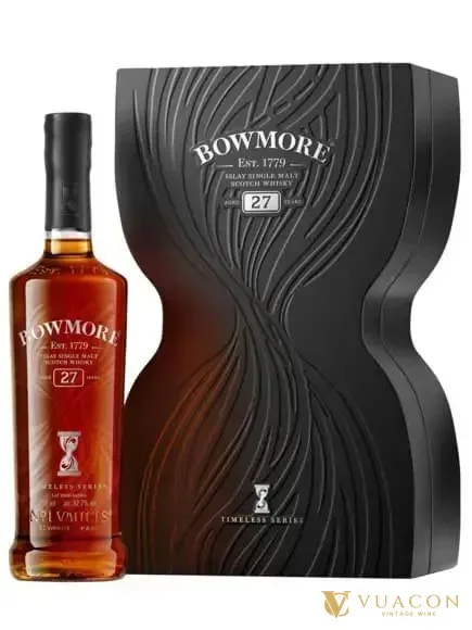 Bowmore 27 năm Islay Single Malt Scotch Whisky – cask Strength, Scotland, 700ml