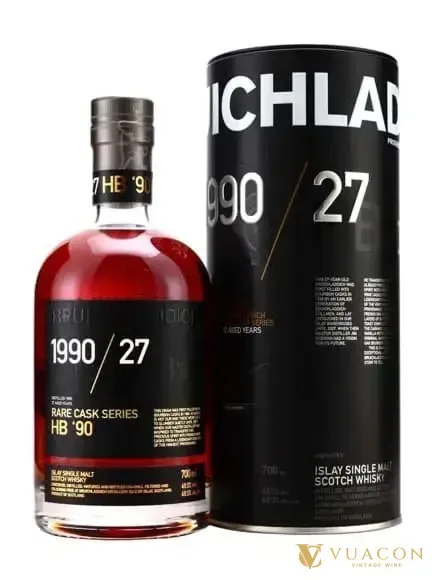 Bruichladdich 1990 – 27 năm – single Malt Scotch, Islay, Scotland, 700ml