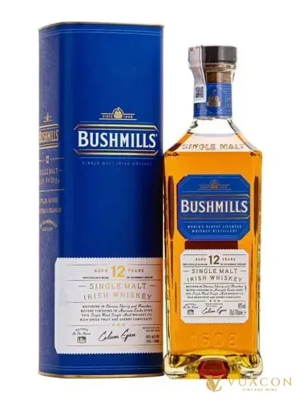 Bushmills 12 năm Single Malt Irish Whisky – irish Whiskey, Ireland, 700ml