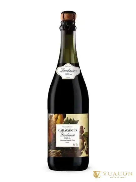 Caravaggio Lambrusco Emilia Amabile Rosso – sparkling Sweet, Ý, 750ml