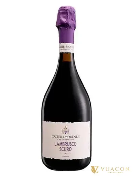 Castelli Modenesi Lambrusco Scuro – sparkling Sweet, Ý, 750ml