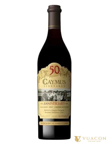 Chai Caymus 50th Anniversary Cabernet Sauvignon nhãn số 50
