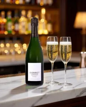 Champagne Gosset Cuvee Extra Brut – Pháp, 750ml (ảnh bối cảnh)