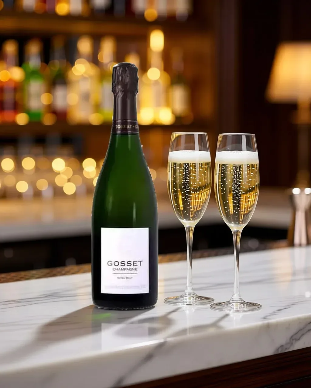 Champagne Gosset Cuvee Extra Brut – Pháp, 750ml (ảnh bối cảnh)