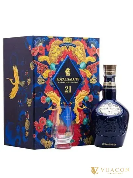Chivas 21 năm – Royal Salute 21 – blended Scotch, Scotland, 700ml – chai và nhãn