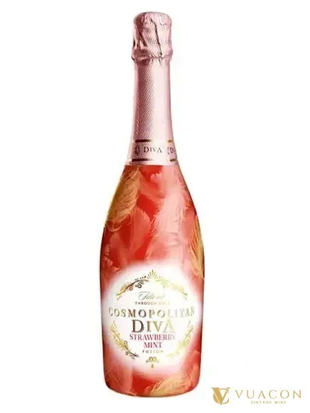 Cosmopolitan Diva Strawberry Mint Fusion – vang trái cây, Latvia, 750ml