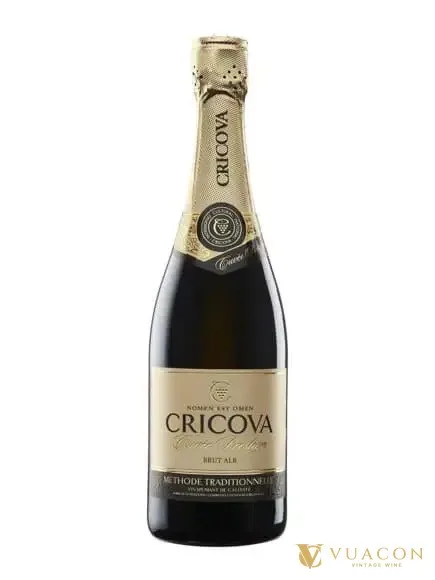 Cricova Cuvee Prestige Brut – sparkling Brut, Moldova, 750ml – chai và nhãn