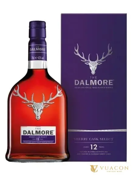 Dalmore 12 năm – Sherry Cask Select Highland Single Malt Scotch Whisky – Scotland, 700ml