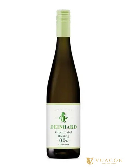 Chai Deinhard Green Label Riesling 0.0% nhãn trắng chữ xanh lá