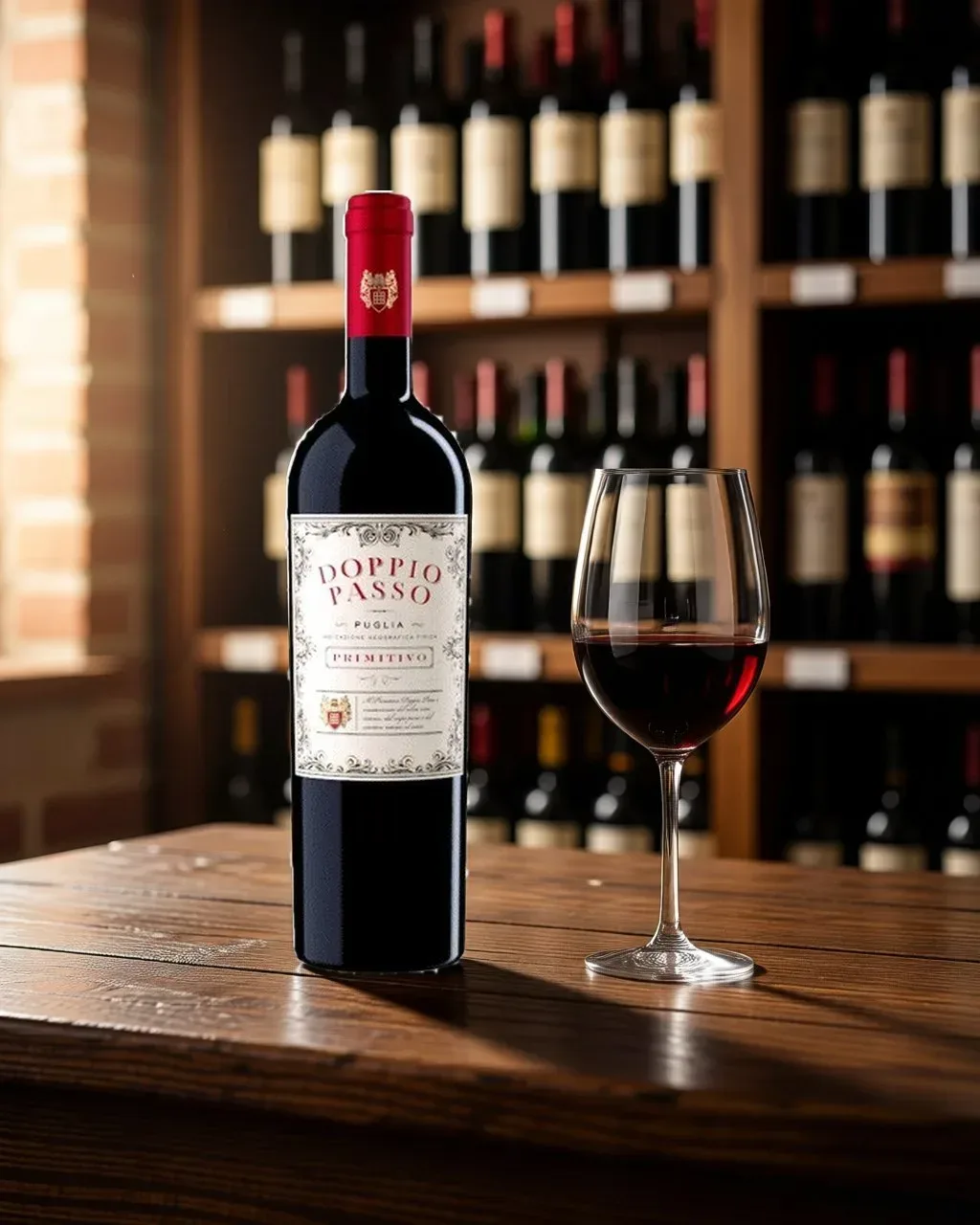 Doppio Passo Primitivo Red – Puglia, Ý, 750ml (ảnh bối cảnh)