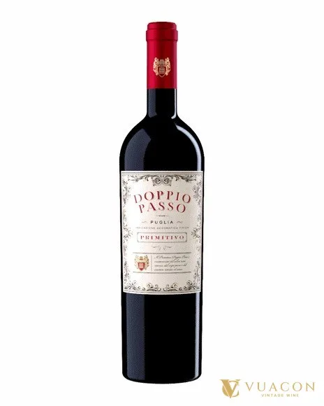Doppio Passo Primitivo Red – Puglia, Ý, 750ml – chai và nhãn