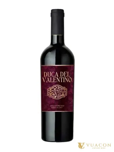 Duca Del Valentino Appassimento Rosso Puglia – Ý, 750ml – chai và nhãn