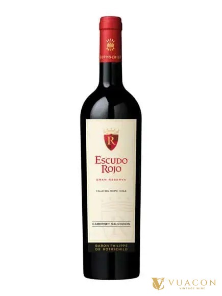 Chai Escudo Rojo Gran Reserva Cabernet Sauvignon nhãn màu kem