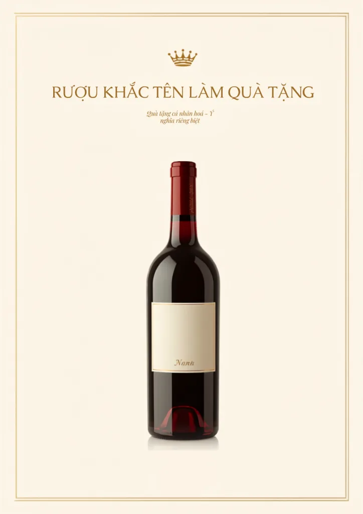 Rượu khắc tên làm quà tặng - VUACON
