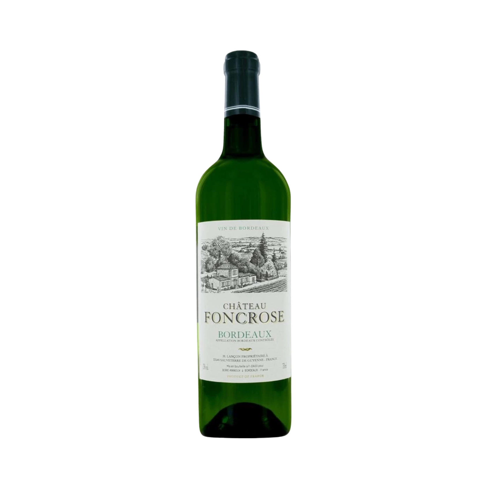 Rượu vang Chateau Foncrose White – Bordeaux, Pháp, 750ml