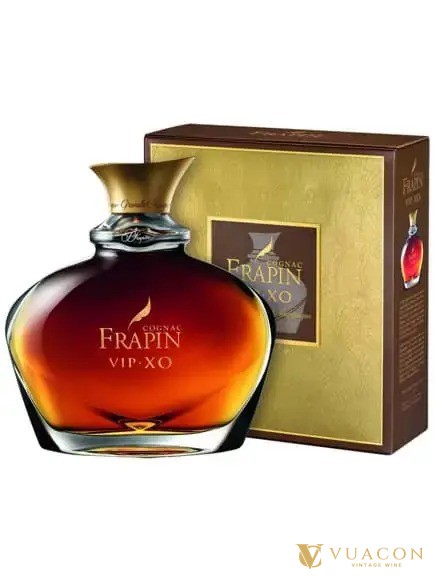 Bình Frapin VIP XO tròn cạnh hộp nâu vàng