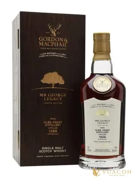 Glen Grant 1958 – 65 năm G&M Mr George Legacy 4th Edition – cask Strength, Speyside, Scotland, 700ml