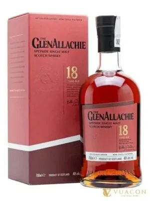 GlenAllachie 18 năm Speyside Single Malt Scotch Whisky – Scotland, 700ml