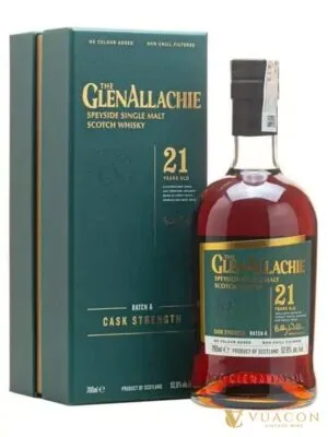 GlenAllachie 21 năm – Cask Strength Speyside Single Malt Scotch Whisky – Scotland, 700ml