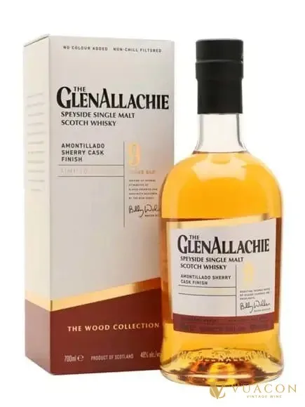 GlenAllachie 9 năm – Amontillado Sherry Cask Finish – single Malt Scotch, Speyside, Scotland, 700ml