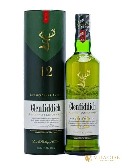 Chai Glenfiddich 12 năm Single Malt Scotch Whisky