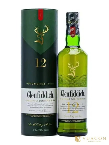 Glenfiddich 12 năm Single Malt Scotch Whisky – Speyside, Scotland, 700ml