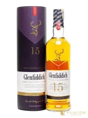 Glenfiddich 15 năm Single Malt Scotch Whisky – Speyside, Scotland, 700ml