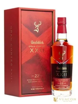 Glenfiddich 22 năm – Gran Cortes XXII Single Malt Scotch Whisky – Speyside, Scotland, 700ml