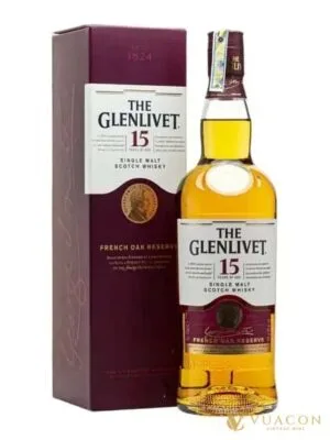 Glenlivet 15 năm – single Malt Scotch, Speyside, Scotland, 700ml