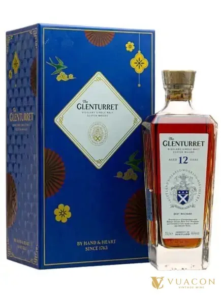 Glenturret 12 năm – Hộp quà Tết 2025 – single Malt Scotch, Highland, Scotland, 700ml