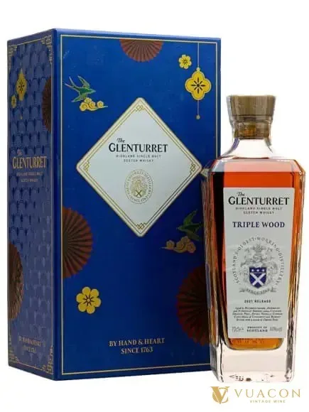 Glenturret Triple Wood – Hộp quà Tết 2025 – single Malt Scotch, Highland, Scotland, 700ml