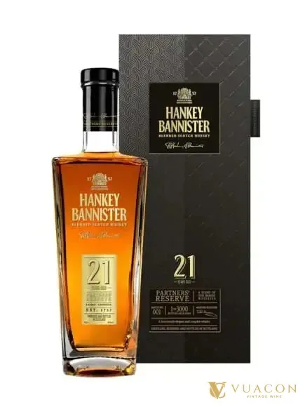 Hankey Bannister 21 năm – blended Scotch, Scotland, 700ml