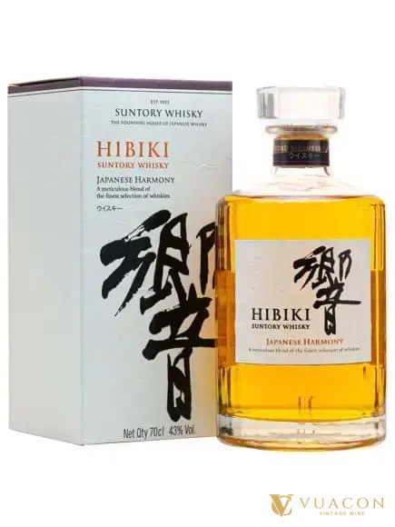 Chai Hibiki Harmony blended whisky Nhật 24 mặt