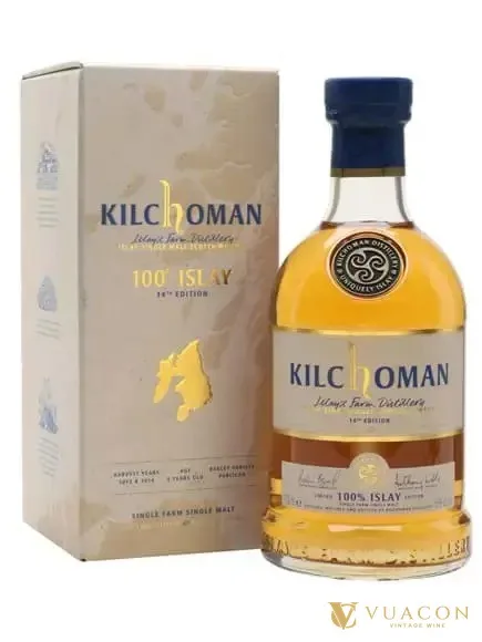 Kilchoman 100% Islay 14th Edition – 9 năm – single Malt Scotch, Scotland, 700ml