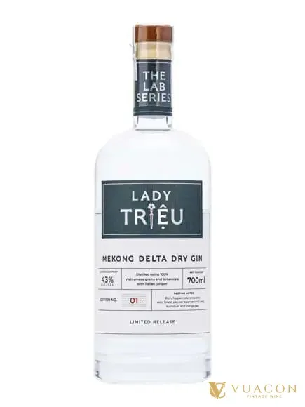 Lady Trieu Mekong Delta Dry Gin – Việt Nam, 750ml