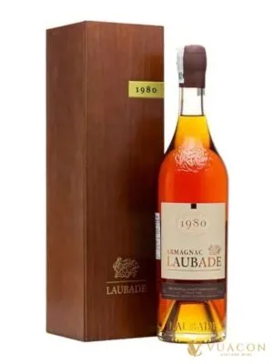Laubade 1980 – armagnac, Bas-Armagnac, Pháp, 700ml