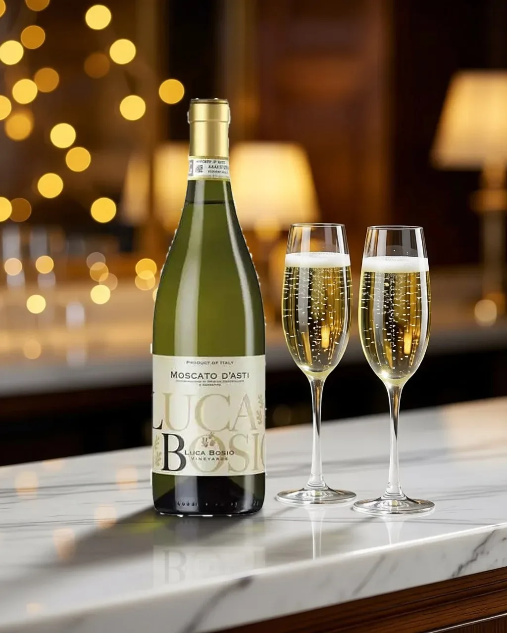 Luca Bosio Moscato – sparkling Sweet, Piedmont, Ý, 750ml (ảnh bối cảnh)