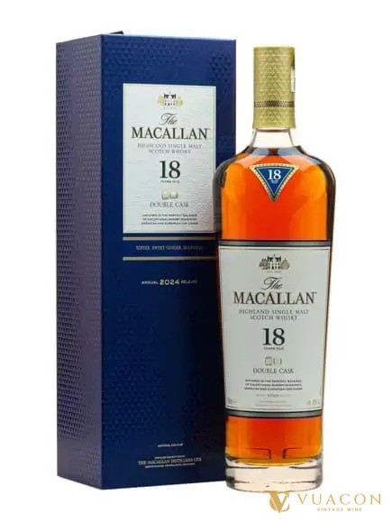 Chai Macallan 18 năm Double Cask 2024 để so với bản 15 năm