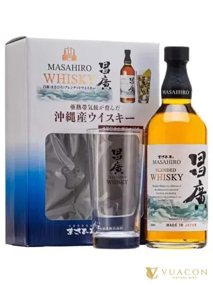 Masahiro Blended Whisky – Hộp quà ly – Nhật Bản, 700ml