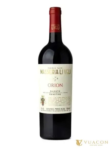 Masseria Li Veli Orion Primitivo – Puglia, Ý, 750ml – chai và nhãn