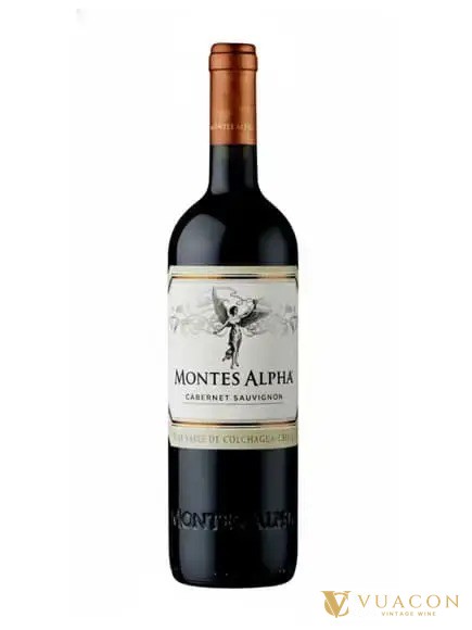 Chai Montes Alpha Cabernet Sauvignon nhãn trắng hình thiên thần